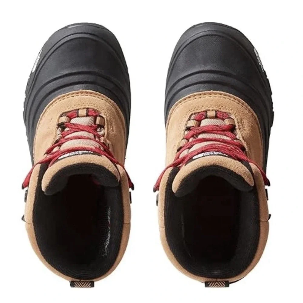 The North Face Kids Chilkat Lace V Waterproof Boot Almond Tan Black Size 6